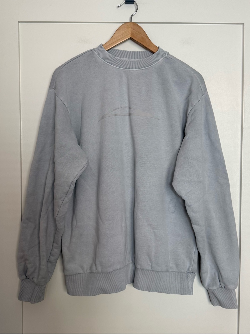 Tesla Cybertruck Sweatshirt Mens Sz M Blue Log Pullover Crewneck 100% Cotton